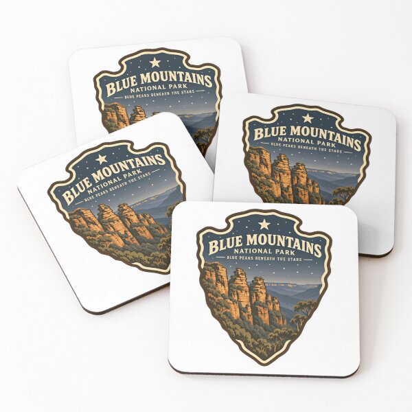 Item preview, Blue Mountains National Park Blue Peaks Beneath The Stars Australia Travel Hiking Souvenir designed and sold by Simsimah26Parks.