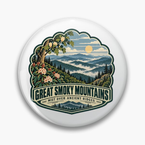 Item preview, Great Smoky Mountains Mist Over Ancient Ridges National Park Hiker Traveler Nature Lover designed and sold by Simsimah26Parks.