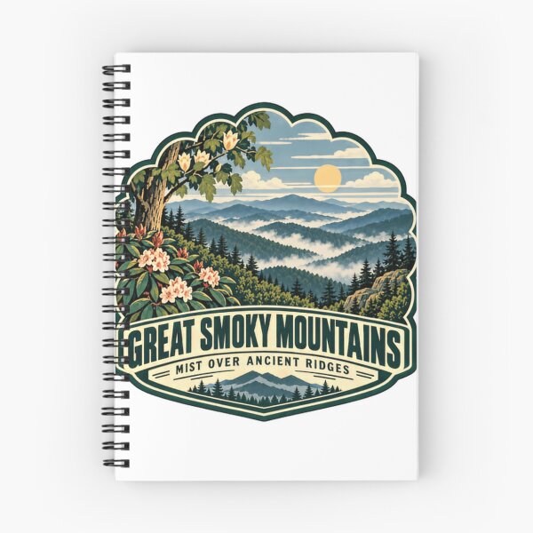 Item preview, Great Smoky Mountains Mist Over Ancient Ridges National Park Hiker Traveler Nature Lover designed and sold by Simsimah26Parks.