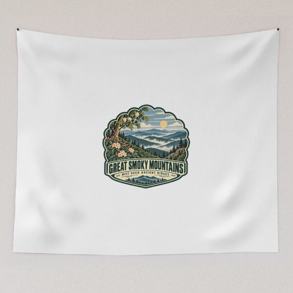 Item preview, Great Smoky Mountains Mist Over Ancient Ridges National Park Hiker Traveler Nature Lover designed and sold by Simsimah26Parks.
