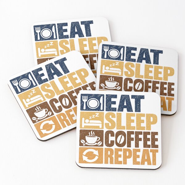 Item preview, Eat Sleep Coffee Repeat Coffee Lover Daily Routine designed and sold by NeedForParks.