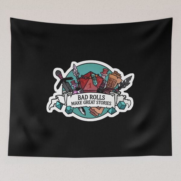 Item preview, Bad Rolls Make Great Stories D20 Gaming Banner designed and sold by sil-gen-rove.