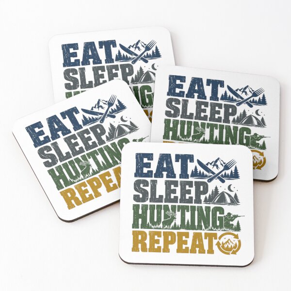 Item preview, Eat Sleep Hunting Repeat Hunter Outdoorsman Wilderness Nature designed and sold by NeedForParks.