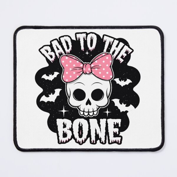 Item preview, Bad to the Bone Skeleton Bow Girly Halloween Skull designed and sold by Zizo-DR44.