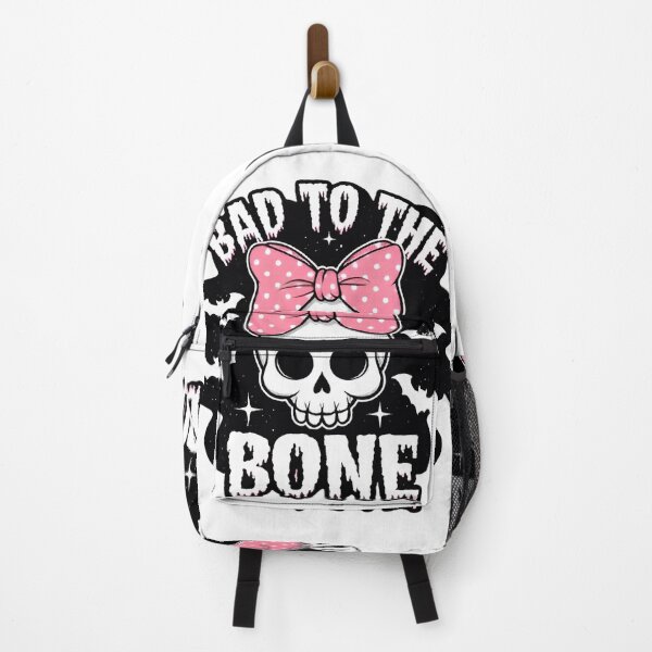 Item preview, Bad to the Bone Skeleton Bow Girly Halloween Skull  designed and sold by Zizo-DR44.