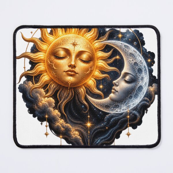 Item preview, Sun and Moon Sharing One Shadow – Mystical Celestial Cosmic Design designed and sold by Prince Tripathi .