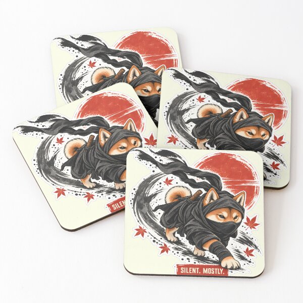 Item preview, Silent Mostly – Funny Shiba Inu Ninja Dog designed and sold by Jaani-T.