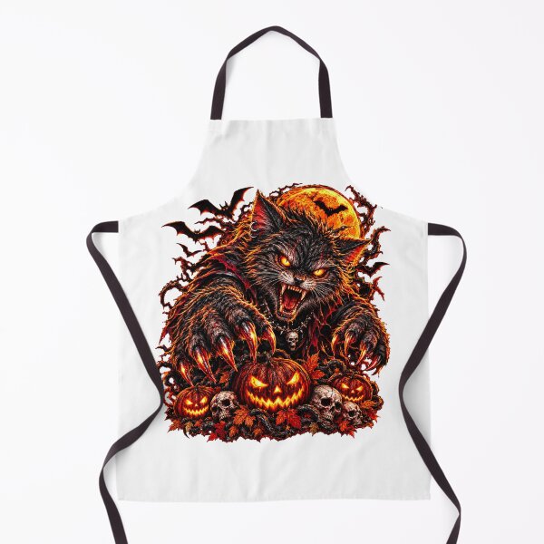 Item preview, Scary cat Full Moon Halloween Costume Horror cat designed and sold by QuiteOrbit.