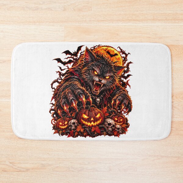 Item preview, Scary cat Full Moon Halloween Costume Horror cat designed and sold by QuiteOrbit.