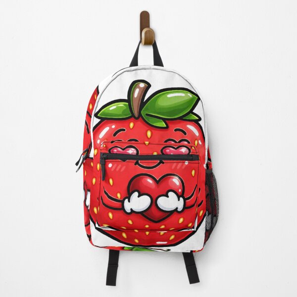 Item preview, Cute Kawaii Strawberry Hugging Heart designed and sold by DailyPeach.