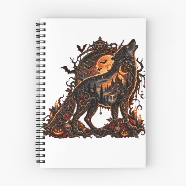 Item preview, Wolf Howling at Moon Silhouette designed and sold by QuiteOrbit.