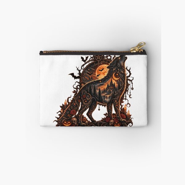 Item preview, Wolf Howling at Moon Silhouette designed and sold by QuiteOrbit.