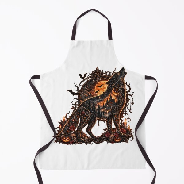 Item preview, Wolf Howling at Moon Silhouette designed and sold by QuiteOrbit.
