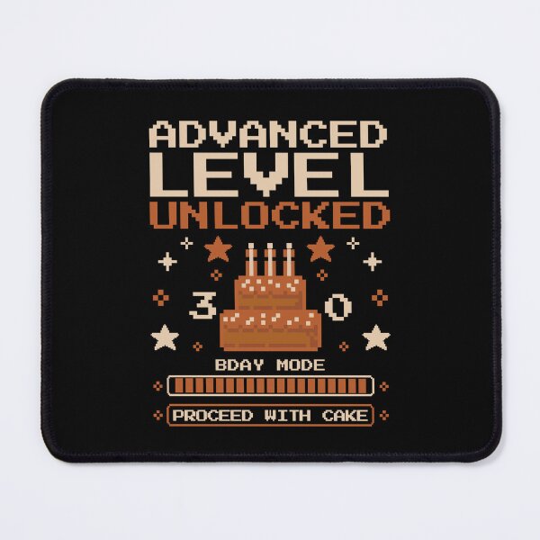 Item preview, 30th Birthday Advanced Level Unlocked Pixel Art Retro Gamer Birthday Cake designed and sold by HYPNK.