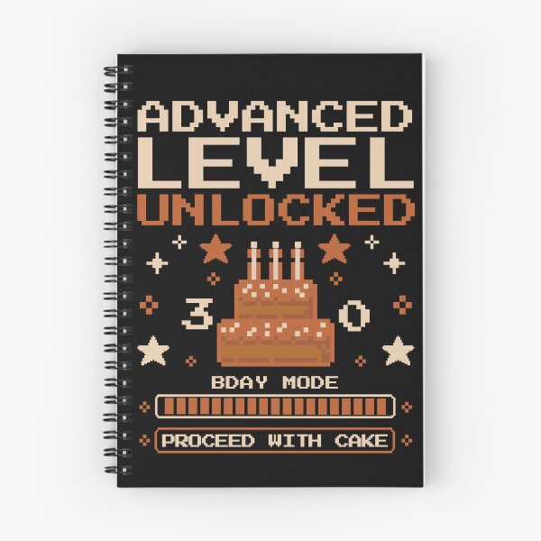 Item preview, 30th Birthday Advanced Level Unlocked Pixel Art Retro Gamer Birthday Cake designed and sold by HYPNK.