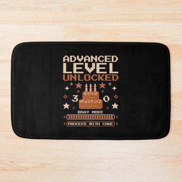 Item preview, 30th Birthday Advanced Level Unlocked Pixel Art Retro Gamer Birthday Cake designed and sold by HYPNK.