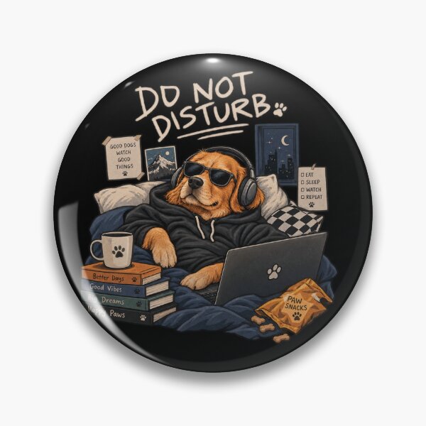 Item preview, Do Not Disturb - Cozy Hoodie Golden Retriever Laptop Chill Streetwear designed and sold by GenZFashion000.