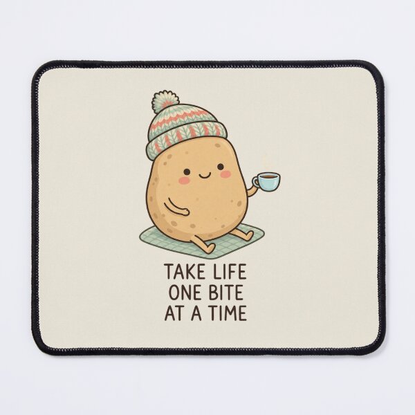 Item preview, Take Life One Bite at a Time | Cute Potato Cozy Motivation designed and sold by MrDev.