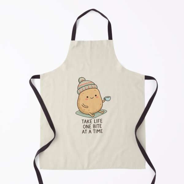 Item preview, Take Life One Bite at a Time | Cute Potato Cozy Motivation designed and sold by MrDev.