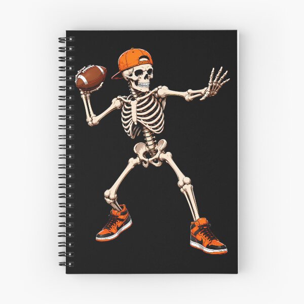 Item preview, Funny Skeleton Playing Football Halloween designed and sold by serialcarachts.