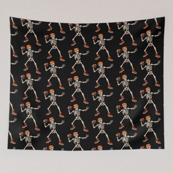 Item preview, Funny Skeleton Playing Football Halloween designed and sold by serialcarachts.