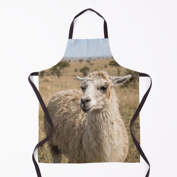 Item preview, Charming White Llama Portrait In Golden Grass designed and sold by phamlauren.