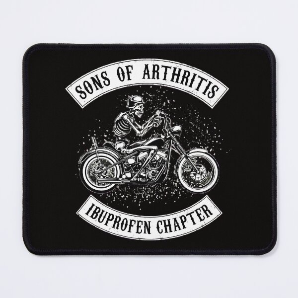 Item preview, Sons of Arthritis Ibuprofen Chapter Biker Skeleton Humor designed and sold by ASTRAXO.