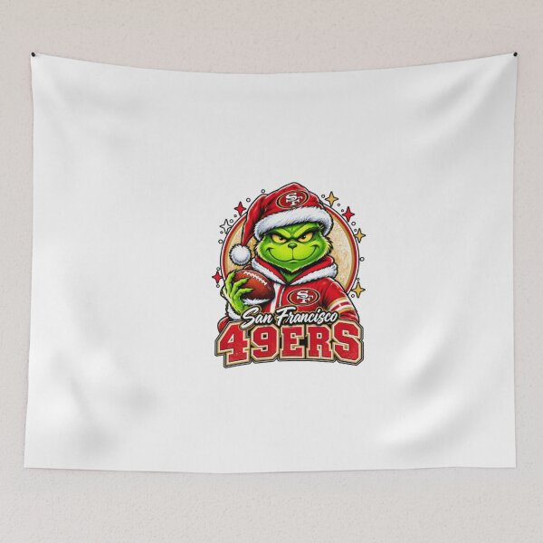 Item preview, Grinch San Francisco Football Christmas Game Day designed and sold by HSMGallery.