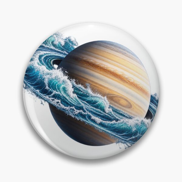 Item preview, Saturn Ring Made of Ocean Waves Cosmic Ocean Space Art designed and sold by Prince Tripathi .