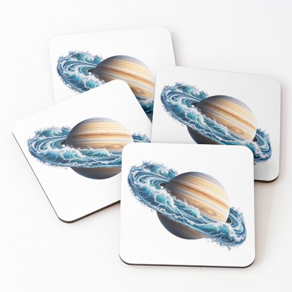 Item preview, Saturn Ring Made of Ocean Waves Cosmic Ocean Space Art designed and sold by Prince Tripathi .