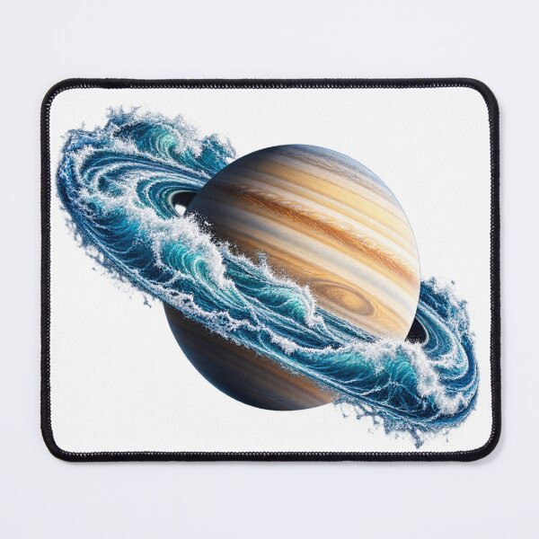 Item preview, Saturn Ring Made of Ocean Waves Cosmic Ocean Space Art designed and sold by Prince Tripathi .