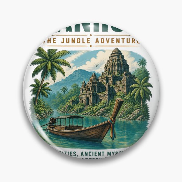 Item preview, Sanhok Retro Travel Poster Featuring Vintage Tropical Island Design designed and sold by MirDemirDemirer.