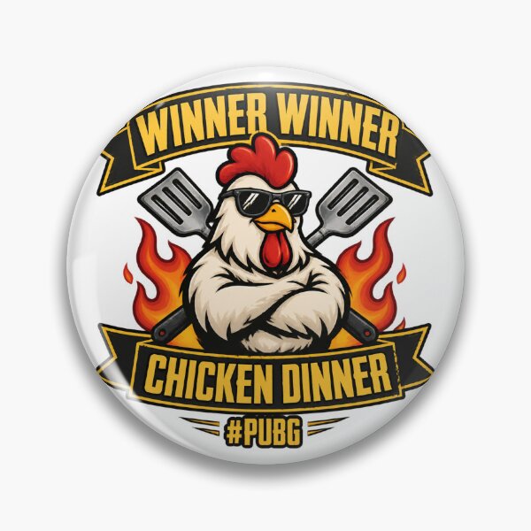 Item preview, Winner Winner Chicken Dinner Ribbon and Skull Gaming Inspired Design designed and sold by MirDemirDemirer.