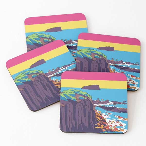 Item preview, Kiama Bombo Stacks Retro Landscape designed and sold by EllDAV777.