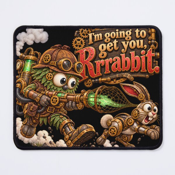 Item preview, Rabbit Hunter Steampunk Humor designed and sold by TheThinglings.