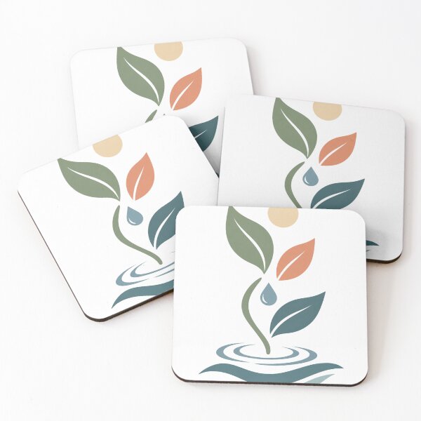 Item preview, Floating Leaf Harmony – Minimal Water Botanical Art designed and sold by meghnad.