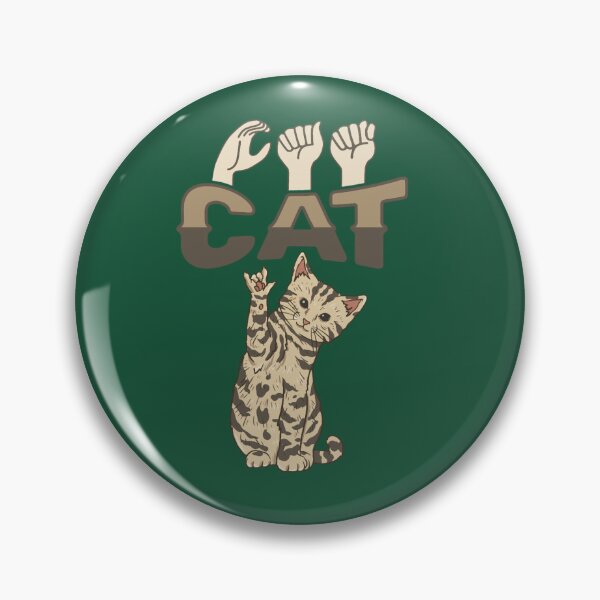 Item preview, ILY Cat ASL Hand Gesture Deaf Hearing Loss Active  designed and sold by TheBraedLuxury.