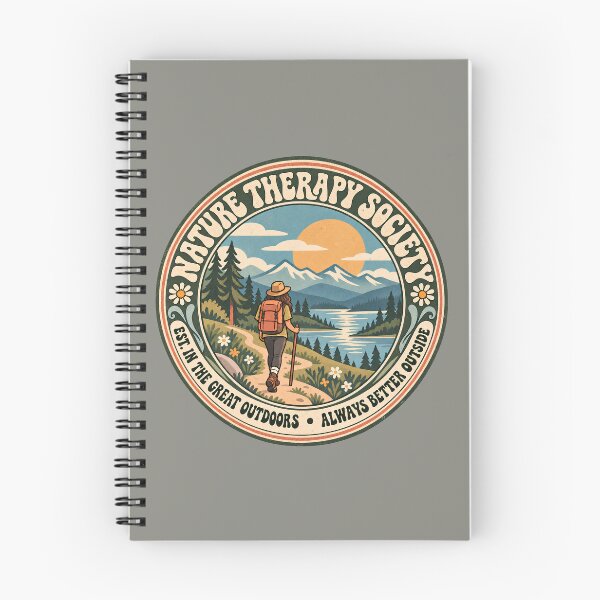 Item preview, Nature Therapy Society – Vintage Hiking Adventure Badge (Female) designed and sold by NomadIdeasCo.