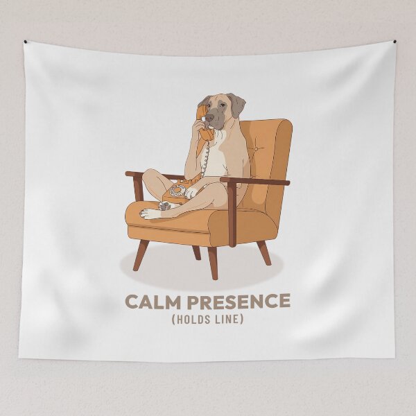 Item preview, Great Dane Phone Call Vintage Aesthetic designed and sold by COZY VINTAGE animal.