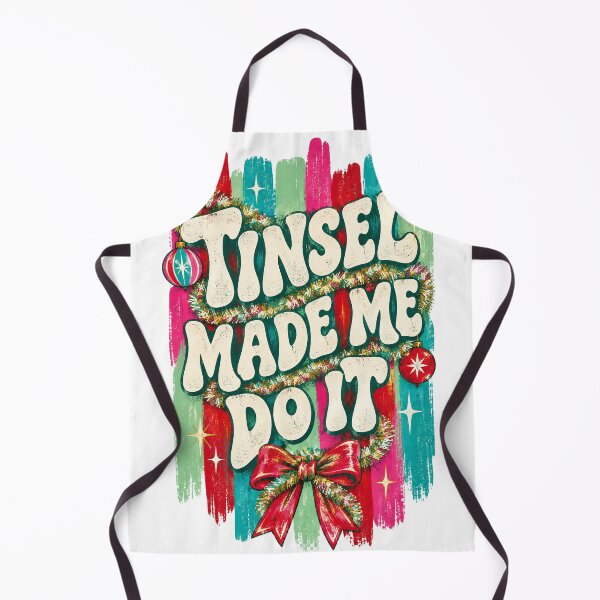 Item preview, Tinsel Made Me Do It Retro Christmas PNG designed and sold by Luvahawb.