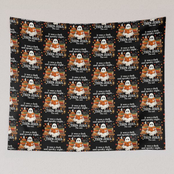 Item preview, It Was A Dark And Spooky Night Then Jesus The End Christian designed and sold by serialcarachts.