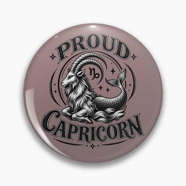 Item preview, Proud Capricorn Vintage Goat Graphic Design designed and sold by ShivCraftStudio.