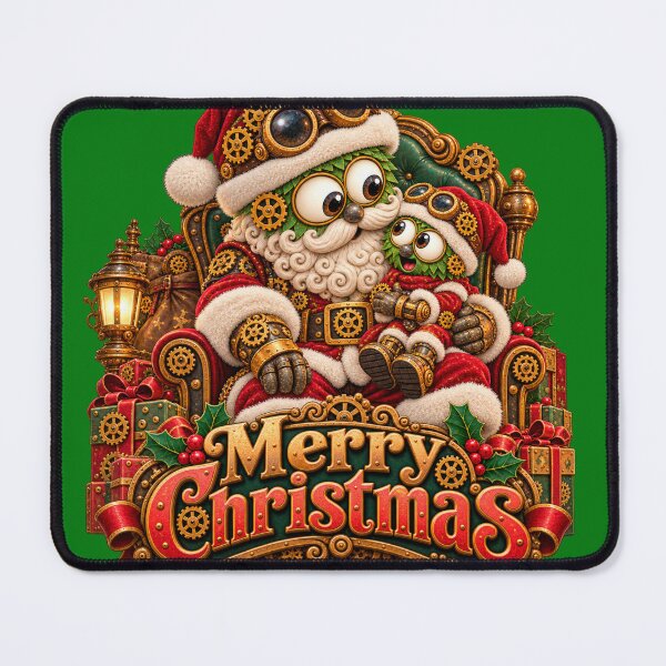 Item preview, Steampunk Mall Santa, Merry Christmas designed and sold by TheThinglings.