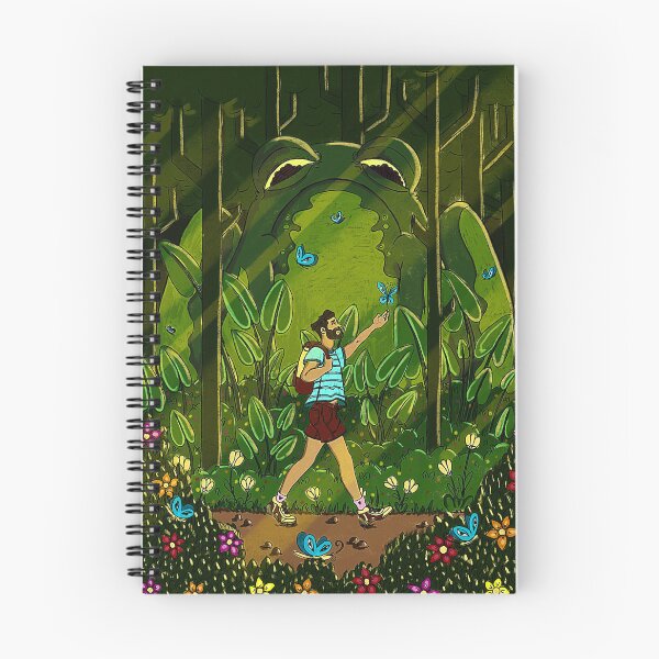Item preview, Giant Frog in Enchanted Forest: Whimsical Cottagecore Hiking Silhouette and Magical Nature Art Poster designed and sold by benja-08.
