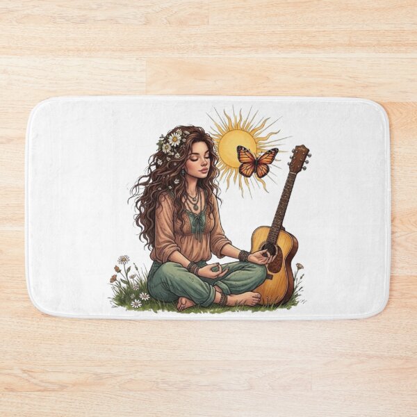 Item preview, "The Aura of the 70s: Portrait of a Hippie Woman" designed and sold by CHRIST5000.