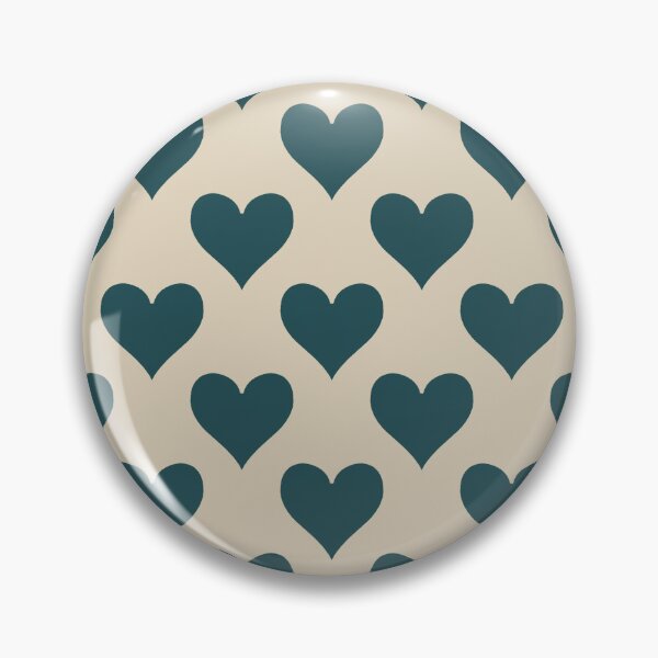 Item preview, Large Dark Teal Heart Suit Pattern Vintage Card Style designed and sold by DColourMuse.
