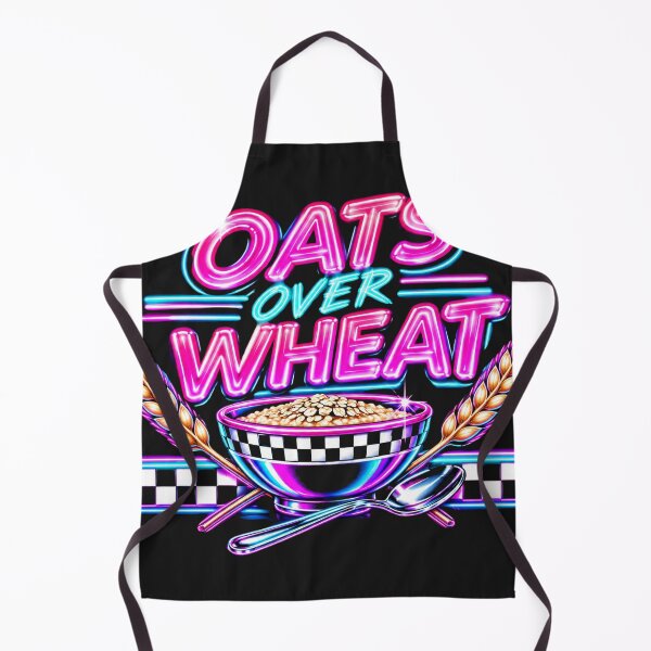 Item preview, Oats Over Wheat – Neon Synthwave Retro Breakfast – Gluten Free Celiac 80s Art Tee designed and sold by bobscraze.