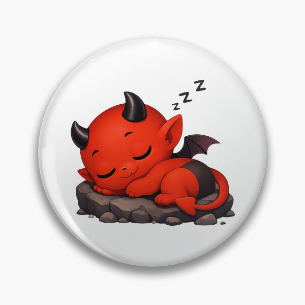 Item preview, Sleeping Red Baby Devil on Rocks Shapes Mania designed and sold by Shapes-Mania.
