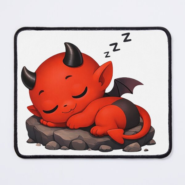 Item preview, Sleeping Red Baby Devil on Rocks Shapes Mania designed and sold by Shapes-Mania.