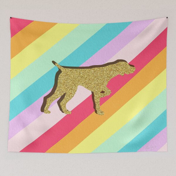Item preview, Pointer dog and stripes designed and sold by Ana Gorozpe.